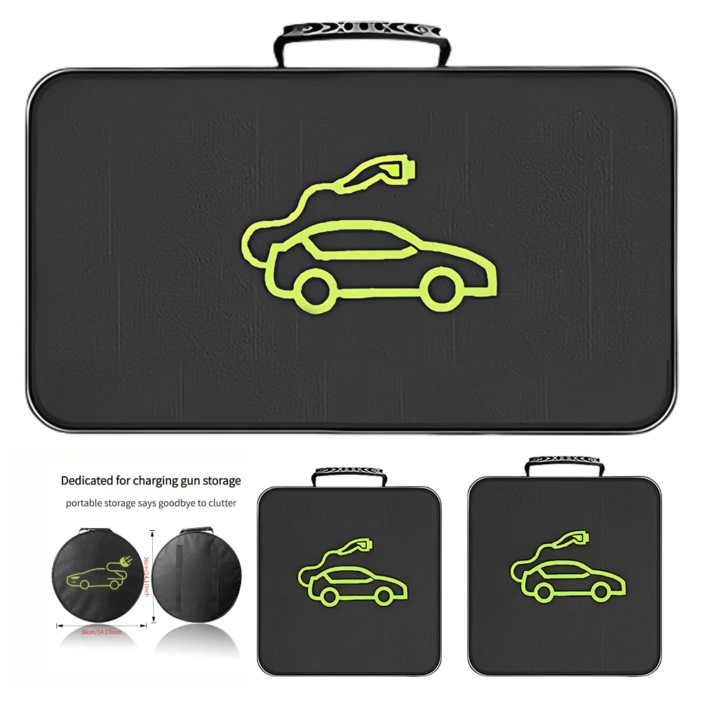 Bouchons de chargeur de voiture électrique, sac de transport de stockage, prises de câble de chargement de voiture EV, conteneur d'équipement ignifuge étanche