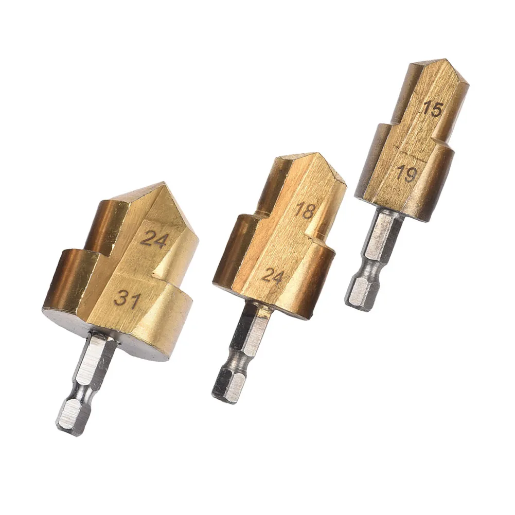 Broca PPR de expansión de tubería de agua de 2 piezas, vástago hexagonal de 6,35mm, herramienta de perforación de cabeza de 20/25/32mm para taladro de reparación de fontanero