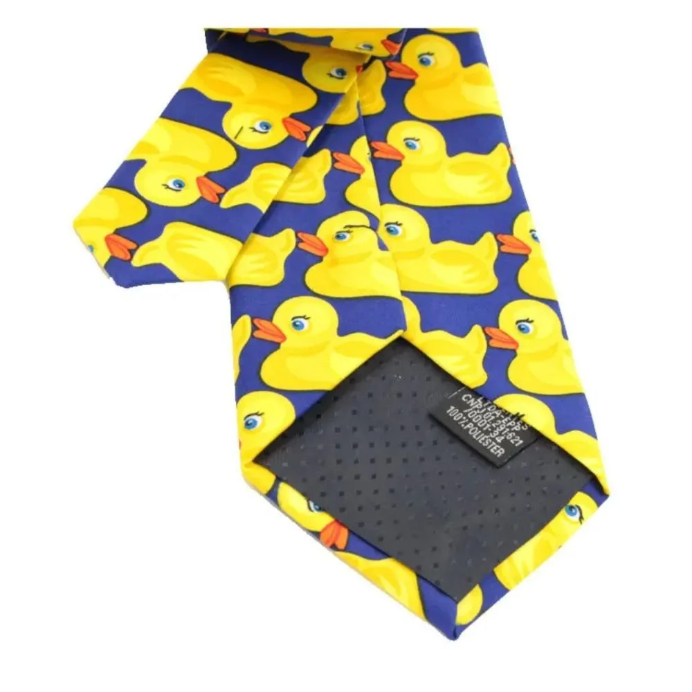 

Funny How I Met Your Mother Ducky Tie Rubber Duck Yellow Necktie Ties 8cm Printed Tie