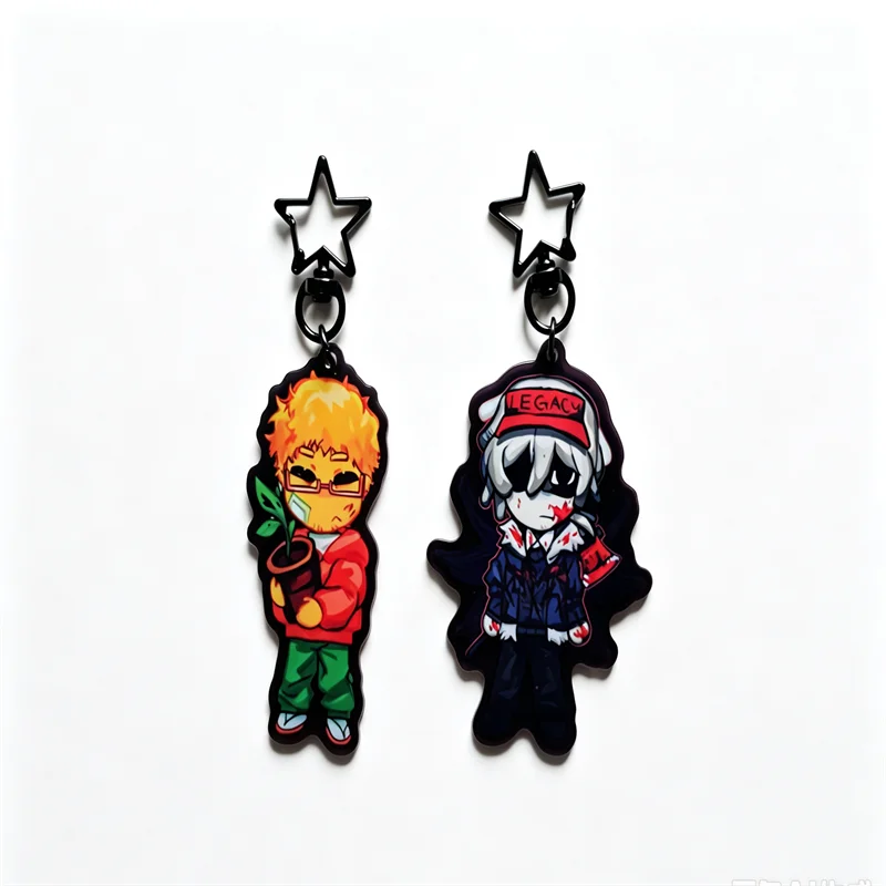 Bad things keychains: Ivan & Andrew/Ivandrew - game Character pendant Collectible for Fans