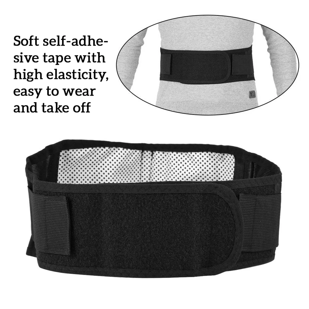 Lumbar Support Belt Self-Heating Waist Protection Strap Warm Adjustable Compression Back Brace