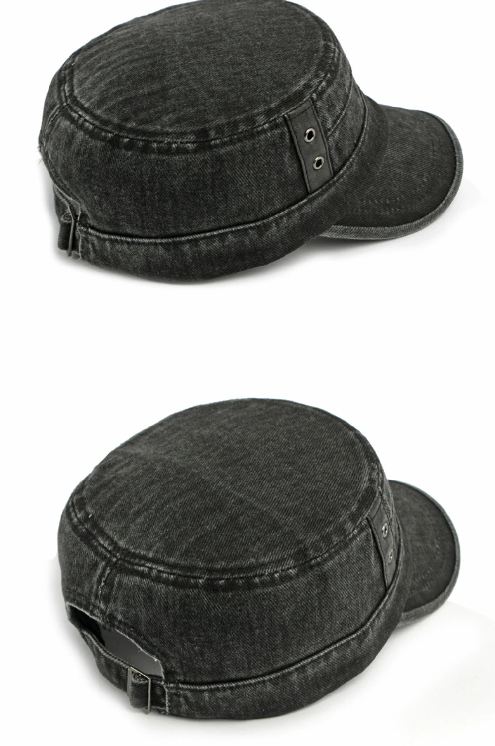 HT5083 Hochwertige Baseballkappe für Herren und Damen, neu, für alle Jahreszeiten, 100 % Baumwolle, Baseballmütze für Herren und Damen, verstellbare Militärkappe mit flachem Oberteil – Detail 11