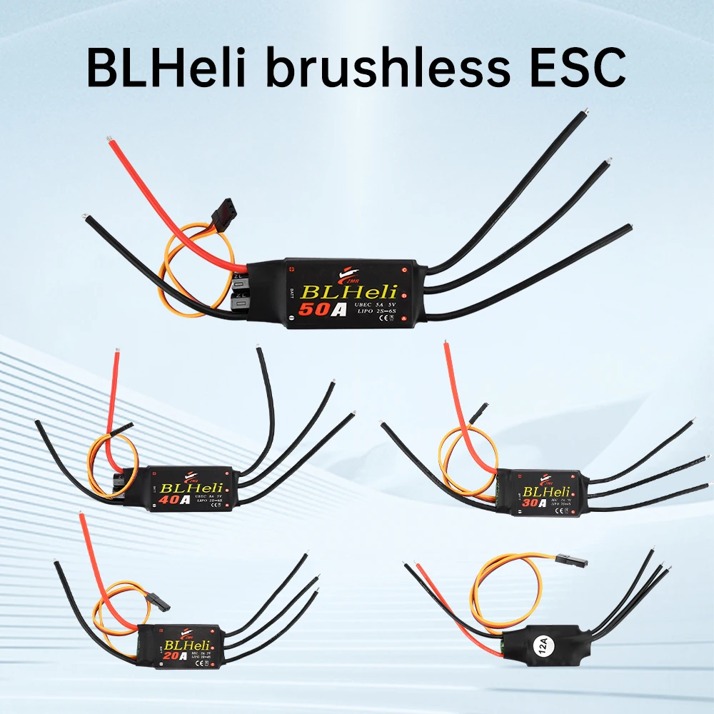 محافظ محرك BLHeli بدون فرشاة ESC 12A20A30A 40A 50A وحدة تحكم المحرك مع UBEC لنموذج كوادكوبتر Multiaxis لتقوم بها بنفسك FPV RC بدون طيار