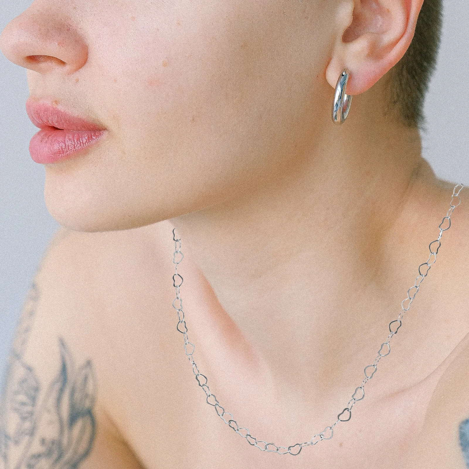 

The Chain Love Jewelry Necklace for Making Chains Cable Charm Bracelet Silver Jewellery
