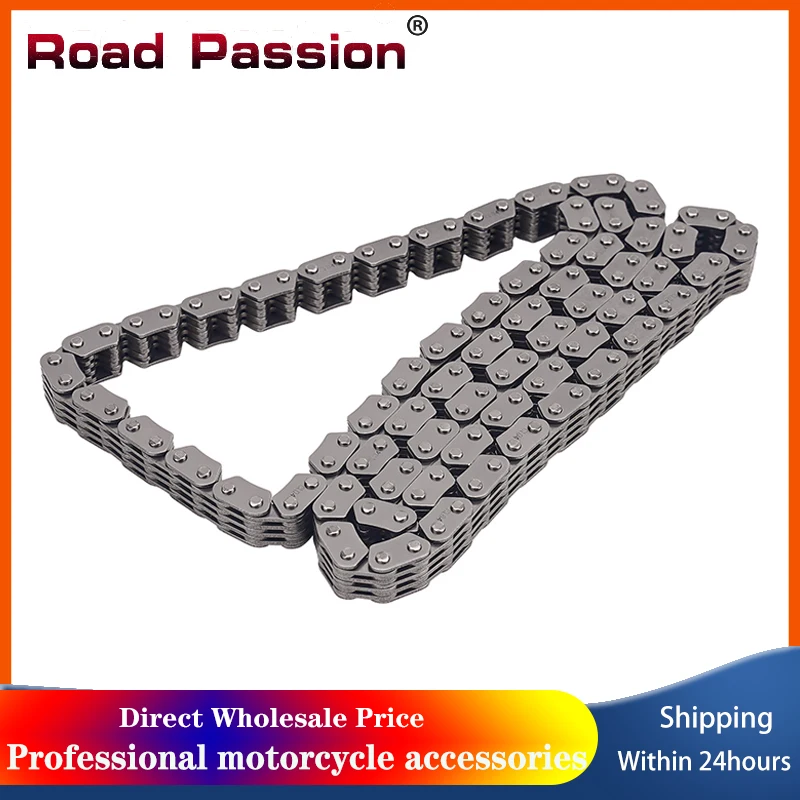 Road Passion 4+5 112 Links Crankshaft Cam Timing Chain Motorcycle Parts For SUZUKI DR250 GN250 LT250EF GZ250 TU250 DR GN LT 250