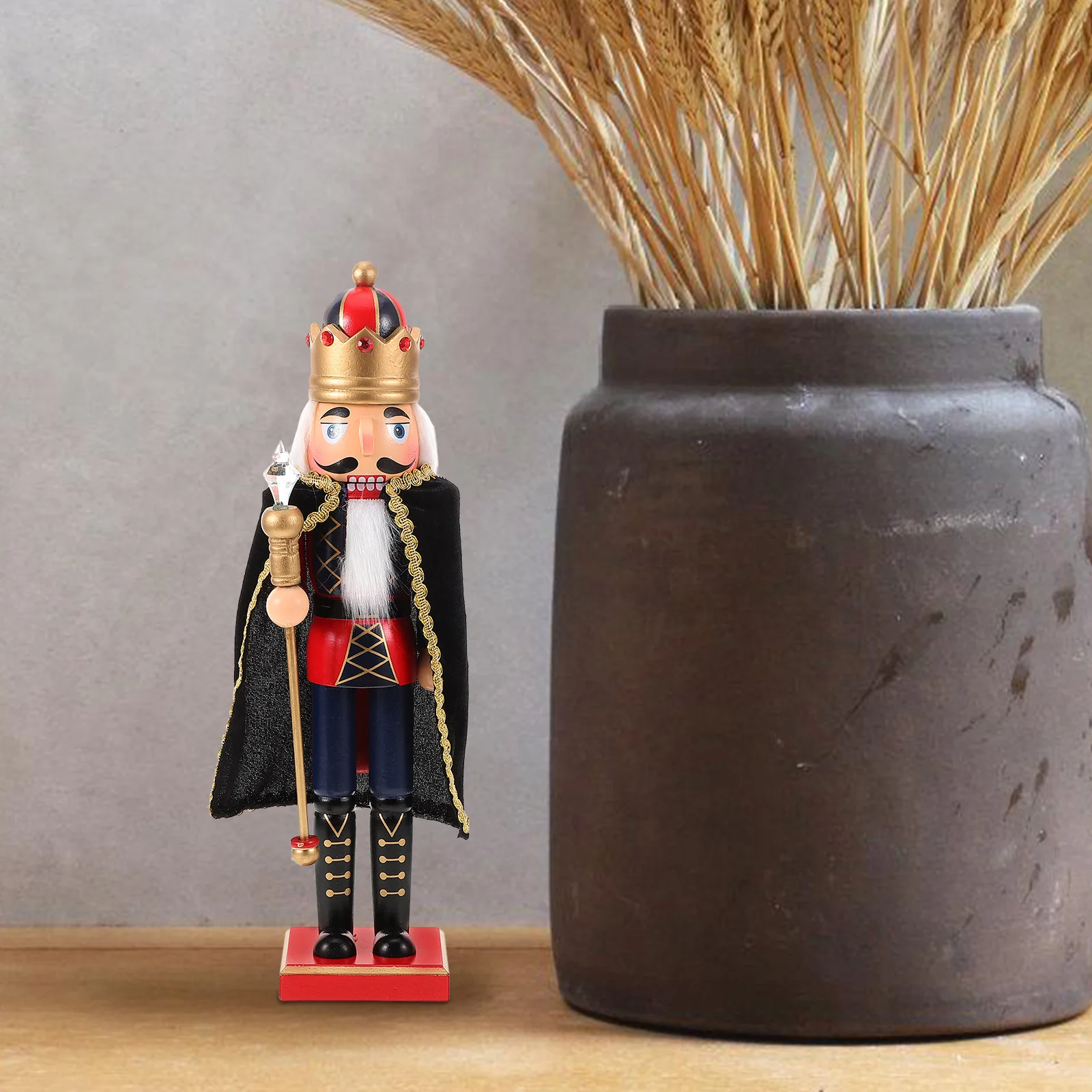 

Wooden Nutcracker Decoration 35Cm Tall Holiday Ornament Christmas Home Party Supplies Table Festive Nutcrackers Crafts Small