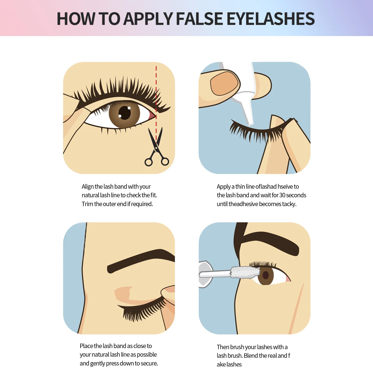 MAGEFY – faux cils longs et moelleux, 7 paires de cils recourbés, Extensions de cils naturels, Manga, œil de chat, pour le quotidien