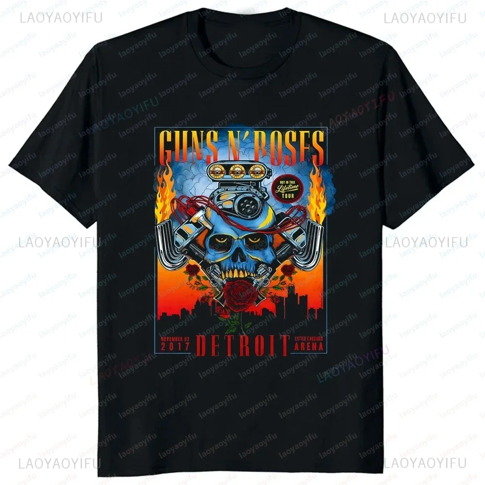 Streetwear Guns N Roses Loose Short Sleeve T-shirt Summer Trend Harajuku Short Sleeve Unisex Shirt Graphic Oversized T-shirt - view 3