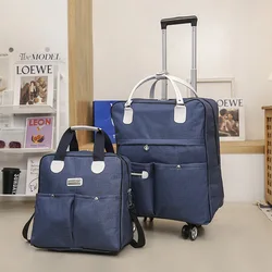 Trolley Rugzak Handbagage Tassen Vrouwen Rollende Bagage Rugzakken Met Wielen Trolley Tas Met Wielen Oxford Reiskoffer