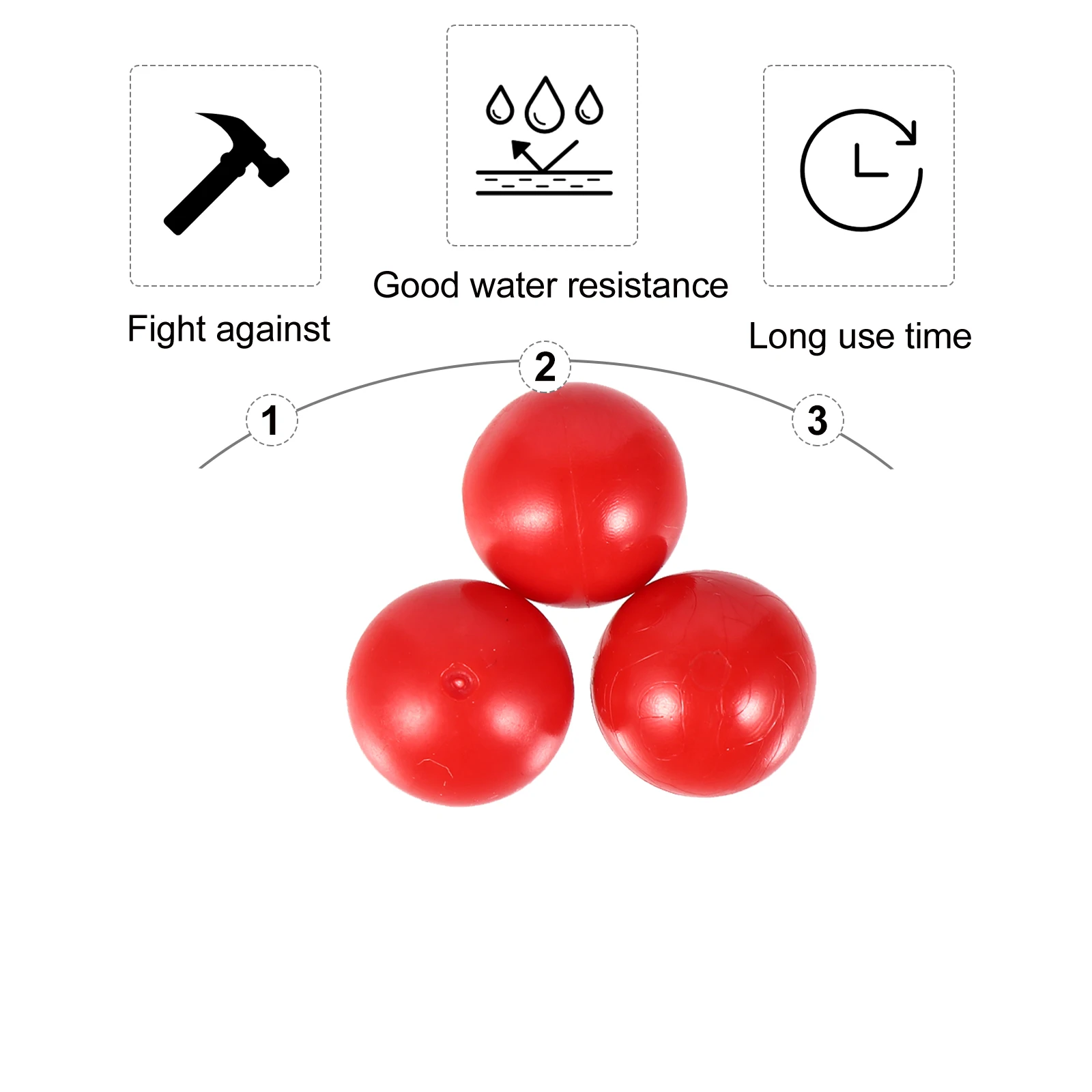

100pcs Colored Plastic Balls 1.5Cm Diameter Counting Solid Mathematics Learning Aids Bright Color Educational Tool