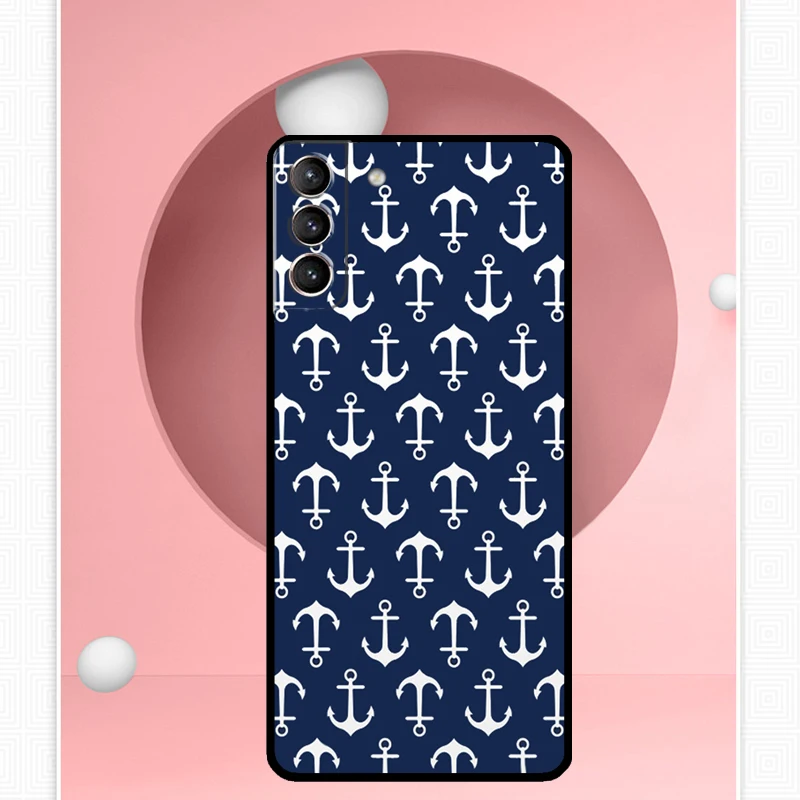 Anchor Boat Case For Samsung Galaxy S24 S23 S22 Ultra Note 10 Plus Note 20 S9 S10 S20 S21 FE Back Cover