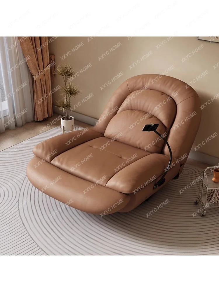 أريكة كسولة قابلة للسحب كهربائية متعددة الوظائف كرسي جلدي لغرفة المعيشة كرسي هزاز غير رسمي أثاث غرفة المعيشة الفردية #2