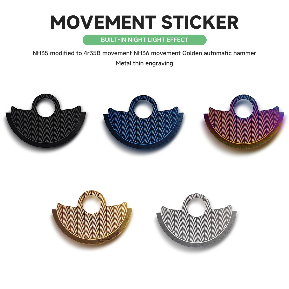 Металлическая нашивка с автоматическим молотком NH35 NH36 подходит для NH34 4R35 4R36 NH35 NH36 NH38 7S Механизм SKX007 Watch Movt Repair Guard