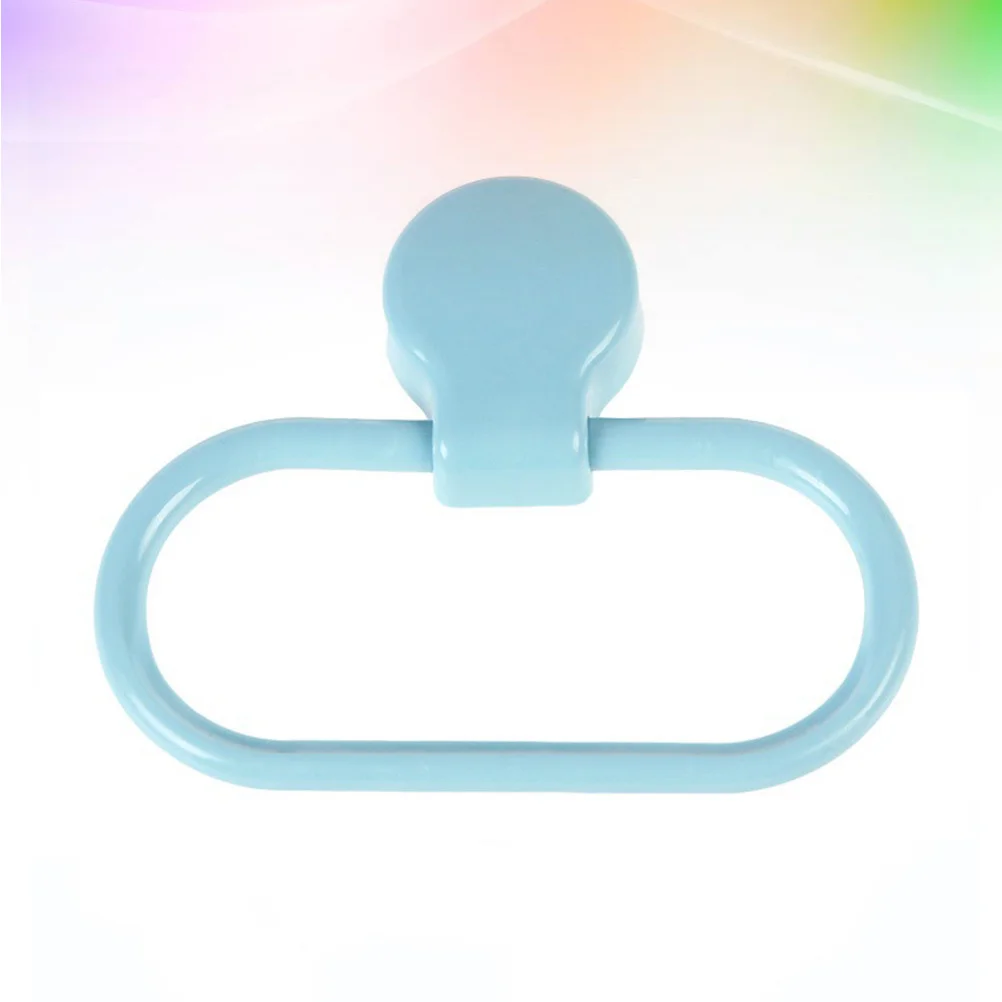 

Bathroom Towel Ring Green ABS Self-Adhesive Holder No Drilling Required for Kitchen Easy Install Towel Storage Organizer