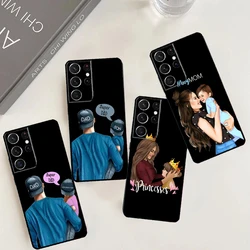 Super Dad Mom Baby Girl Twin Funda For Samsung Galaxy S24 S23 S22 Ultra Plus S20 S21 FE S8 S9 S10 Note 10 20 Ultra Case