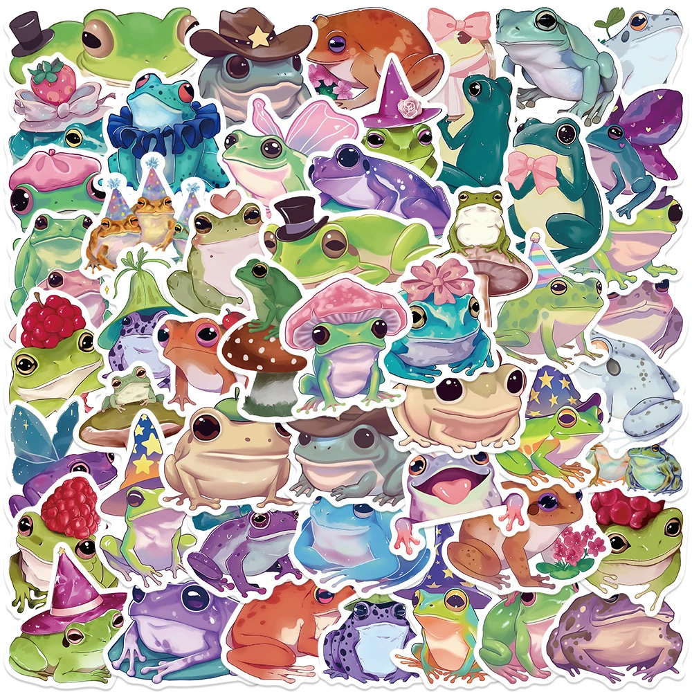 10/30/50 stücke Nette Cartoon Forg Aufkleber Kawaii Tier Graffiti Aufkleber DIY Schreibwaren Gepäck Telefon Laptop Wasserdicht Aufkleber geschenk