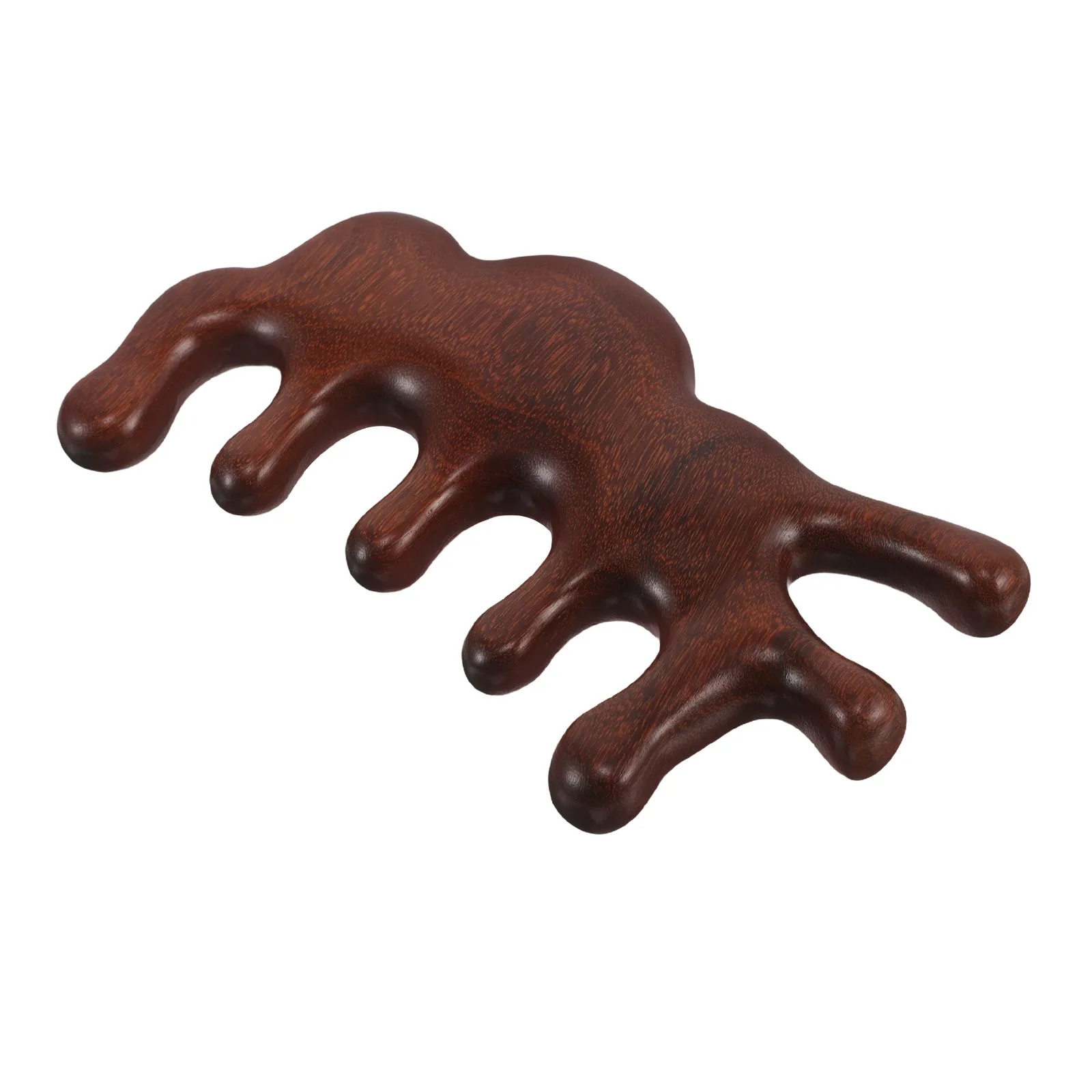 

Массажная расческа из сандалового дерева с широкими зубьями, деревянный массажер для кожи головы с гладкими закругленными зубцами, инструмент Гуаша для волос, массажер для головы, шеи и рук