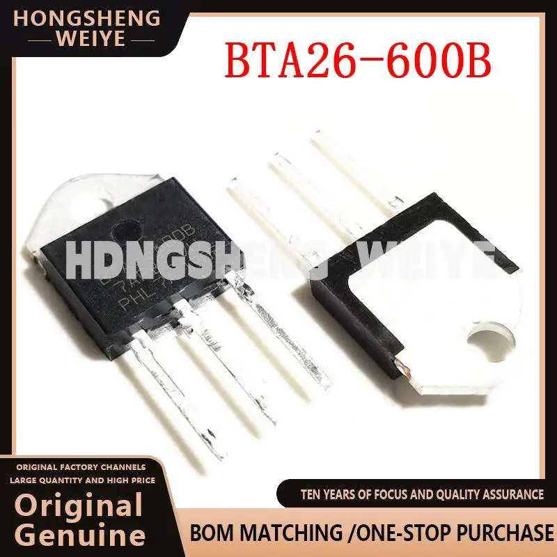 100%new 5PCS BTA26-600B TO-3P BTA26600B TO3P BTA26-600   IC