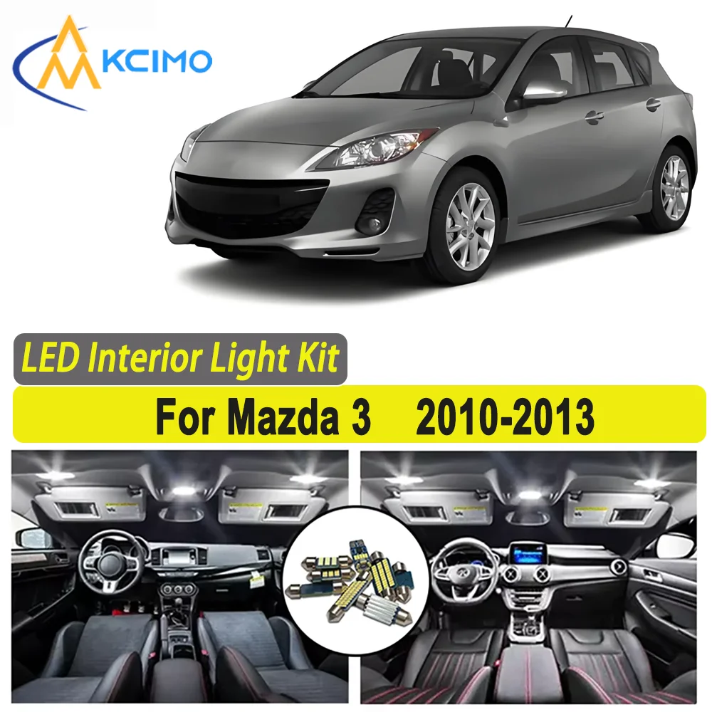 

Kcimo LED For Mazda Mazda 3 (2010-2013) Premium Bright LED Interior Dome Map Trunk Light Kit Car Led Lamps Canbus Lamps Car LED