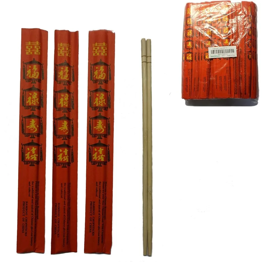 

3776 одноразовые палочки для еды из бамбукового дерева, индивидуальная упаковка, 150 пар для столовой, экологически чистая кухонная утварь, легкий и удобный