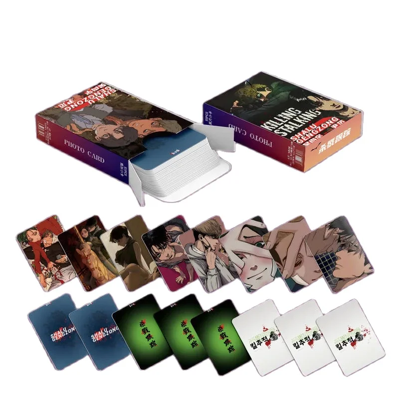 55 Pcs/Set Korean Manwha Killing Stalking Laser Lomo Card Oh Sangwoo, Yoon Bum Comic Characters HD Photocard Cosplay Gift