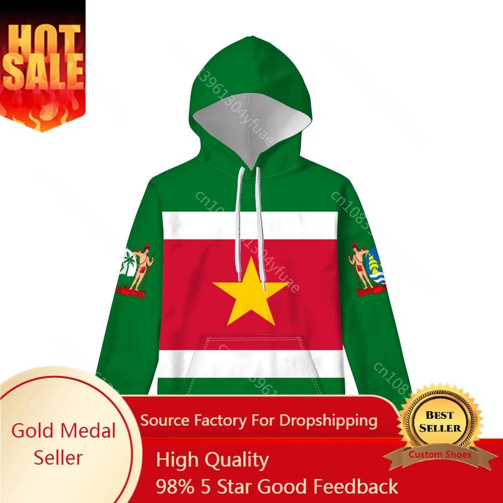 

Suriname Zipper Hoodie Custom Name Number Sr Sweatshirt Nation Flag Dutch Sranan Sarnam Sur Country Print Photo Text Clothes