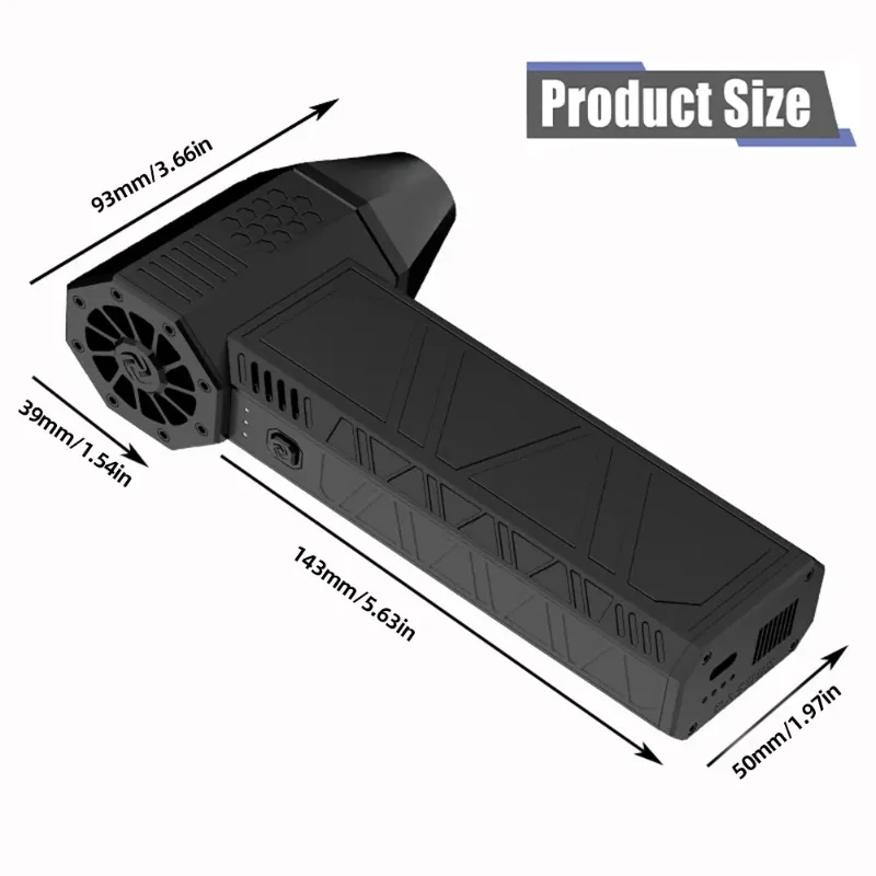 G منفاخ قوي X3 مروحة توربو عنيفة محمولة باليد 52 + م/ثانية مروحة قناة عالية السرعة منفاخ هواء 130000 دورة في الدقيقة لتنظيف لوحة مفاتيح الكمبيوتر #2