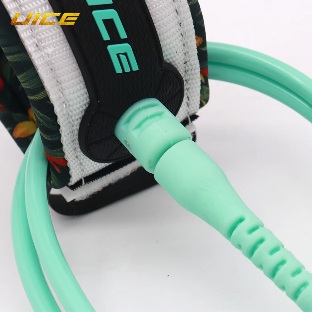6/7mm 6/7/9FT Surfbrett-Leash TPU Gerades Fußseil SUP-Board-Leash Edelstahl-Drehgelenk für Longboard-Surfzubehör – Detail 4