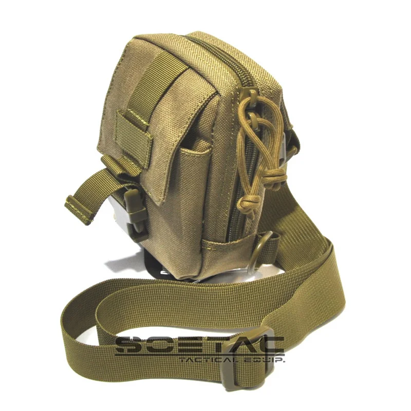 SOETAC 600D Nylon Chest Bag Outdoor Sports Crossbody Bags Camouflage Multifunction Tactical Waist Pack Hunting Accessories