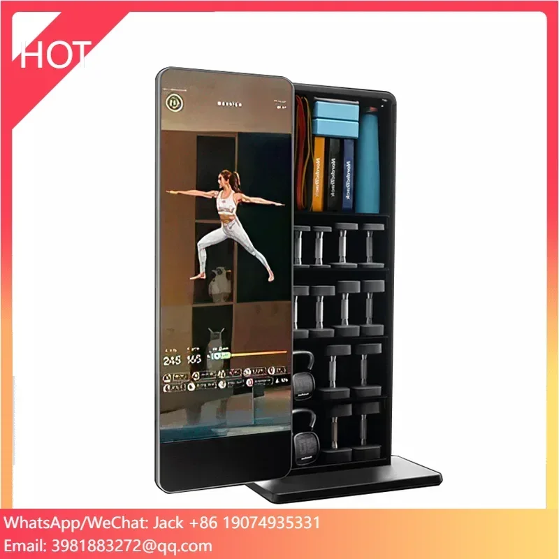 Waterproof Floor Stand Gym Smart Exercise Magic Mirror Lcd Touch Screen smart fitness mirror