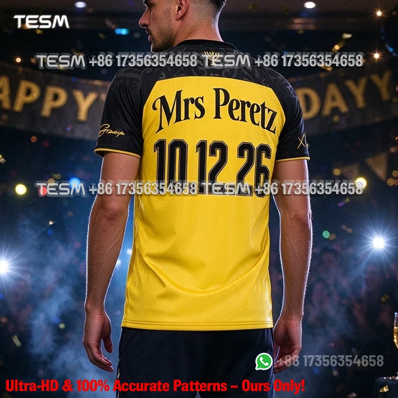 TESM Men Jersey 3D HD Printed Breathable Short-Sleeve Parent-Child Fan Football & Running Shirt