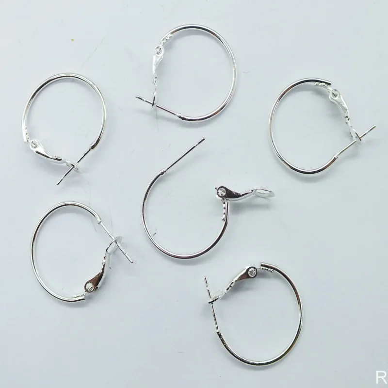 

500piece 35mm Silver Plated hoop earrings earring hooks wires Jewelry Findings Accessories Nickel and Lead Free!!