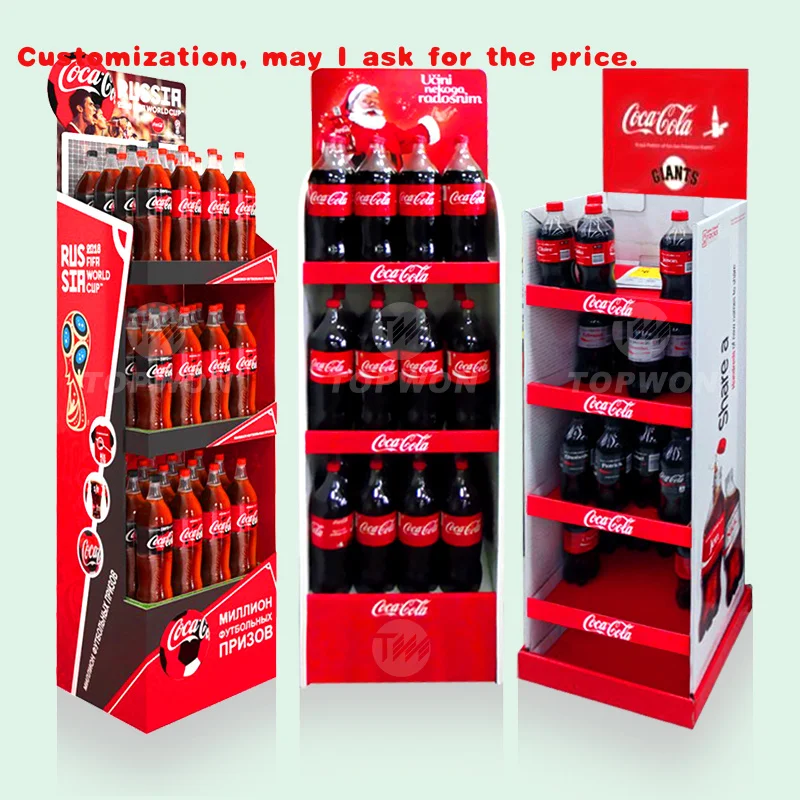 

custom.High Quality Corrugated Cardboard Display Stand Retail Floor Display Stand Customized Drink Beer Wine Bottle Displa