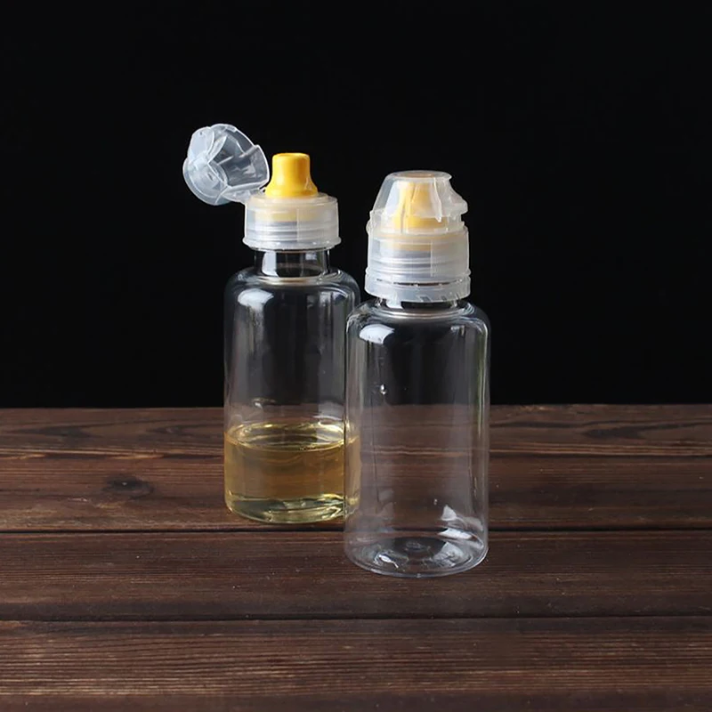 1PC 95ml Transparent Non-Drip Honey Dispenser Honey Squeeze Bottle Vinegar Oil Syrup Bottle Pot Dispenser Kitchen Tool.