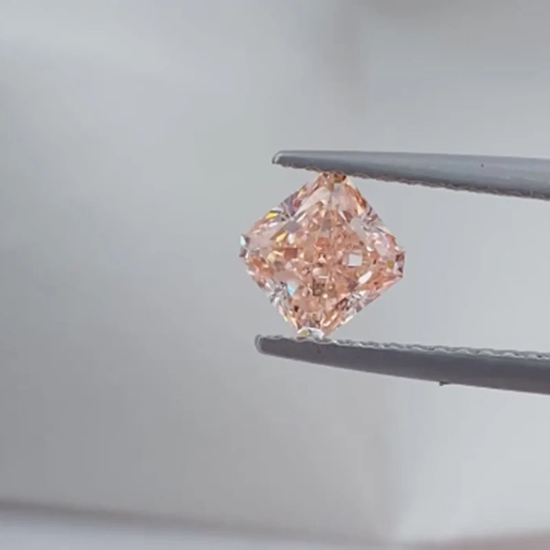 Pink Diamond CVD HPHT Lab Grown Diamond 1Ct Radiant Cut VS-VVS Clarity Diamond IGI Certificate