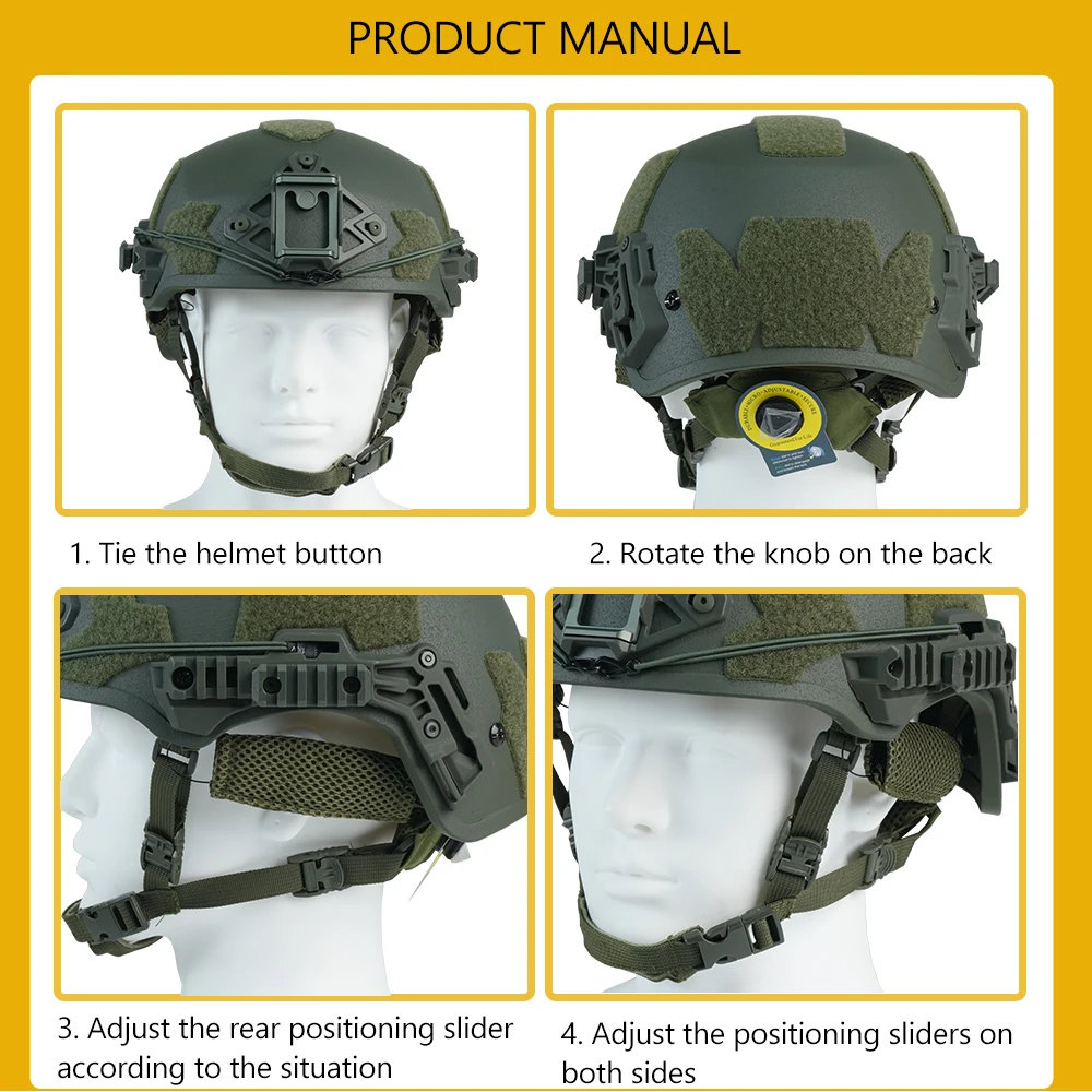BOOIU Wendy Tactical Helmet (FRP) - Multi-Functional Wendy Rail & NVG Mount | Outdoor & Paintball