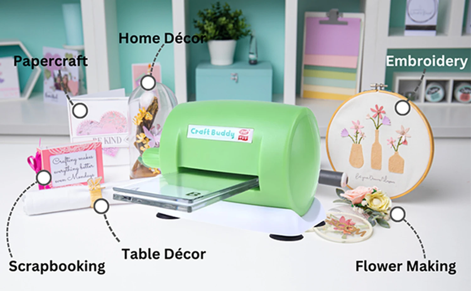 3.35 Inch Wide Opening Die Cutting and Embossing Machine, Multi-functional Manual Craft Machine with Cutting A&B Plate, 6 Stylish Colors for Scrapbooking, Card Making, Handmade Paper Art DIY Crafts