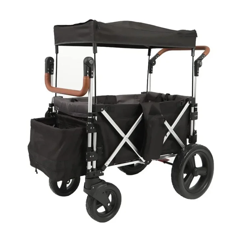Carro pieghevole a 2 posti con tettoia
