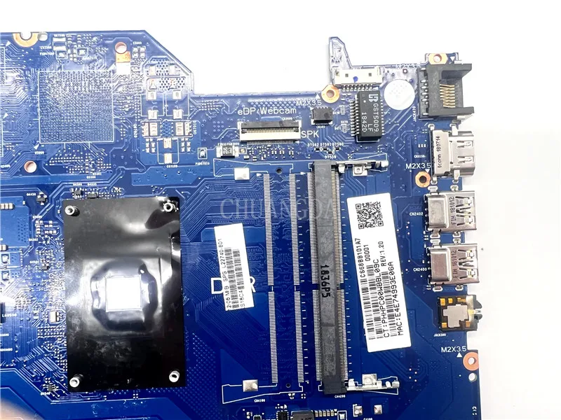 USED For HP Pavilion 17-BY laptop motherboard SR3RZ N5000 CPU L22740-601 L22740-001 6050A2980801-MB-A01