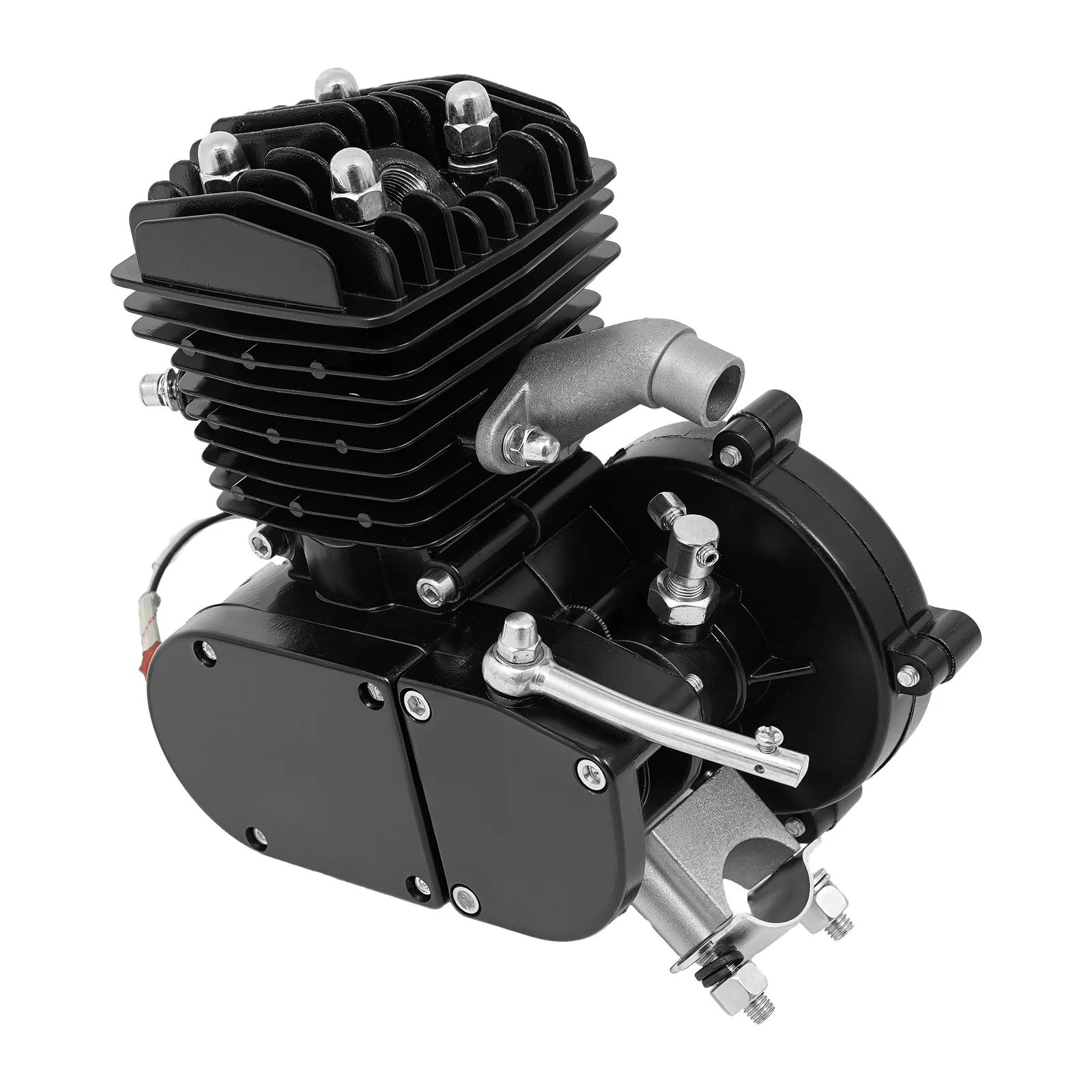 Air Cooled 80cc 2.1KW 2-Stroke Bicycle Modify Engine Assembly for 26/28 Inch Mountain Bike DIY Testing Accessories
