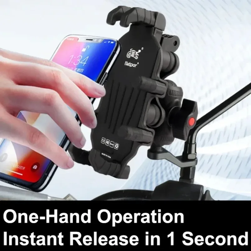 

Беспроводное зарядное устройство 15 Вт, противоударный держатель для телефона на велосипеде, подставка, порт типа C 33 Вт для iPhone 16, Samsung, Xiaomi, кронштейн для мотоцикла и велосипеда