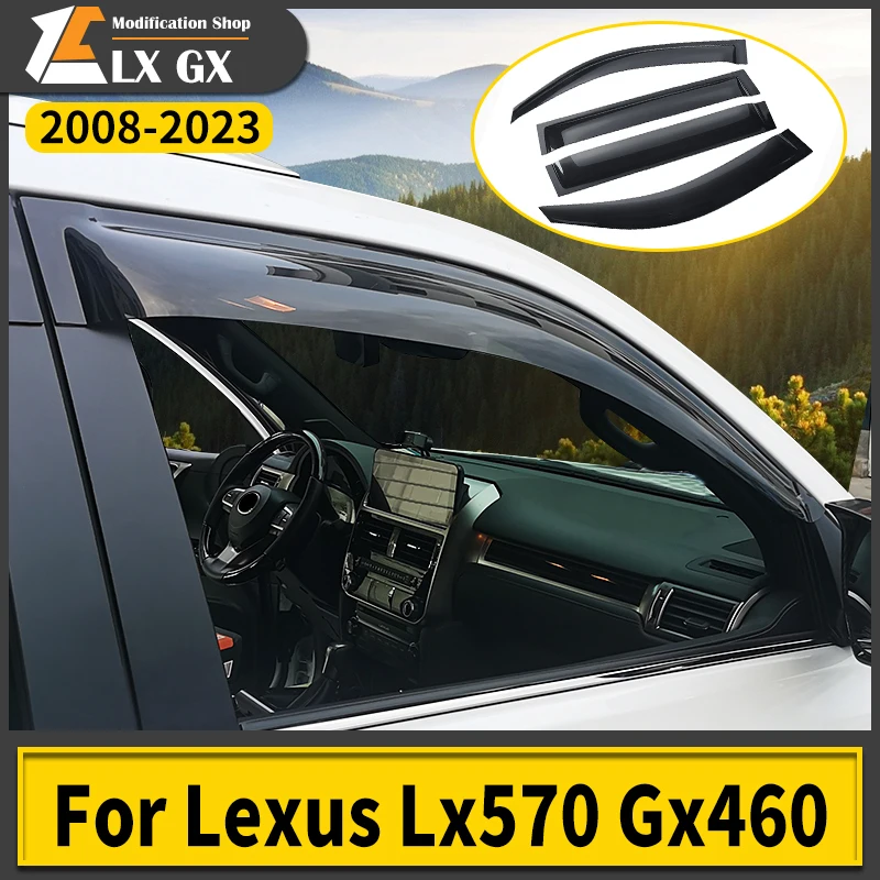 

Car Side Window Deflector For Lexus LX570 GX460 GX400 2008-2022 2021Upgrade Exterior Accessories Rain Guard Sun Shade Deflector