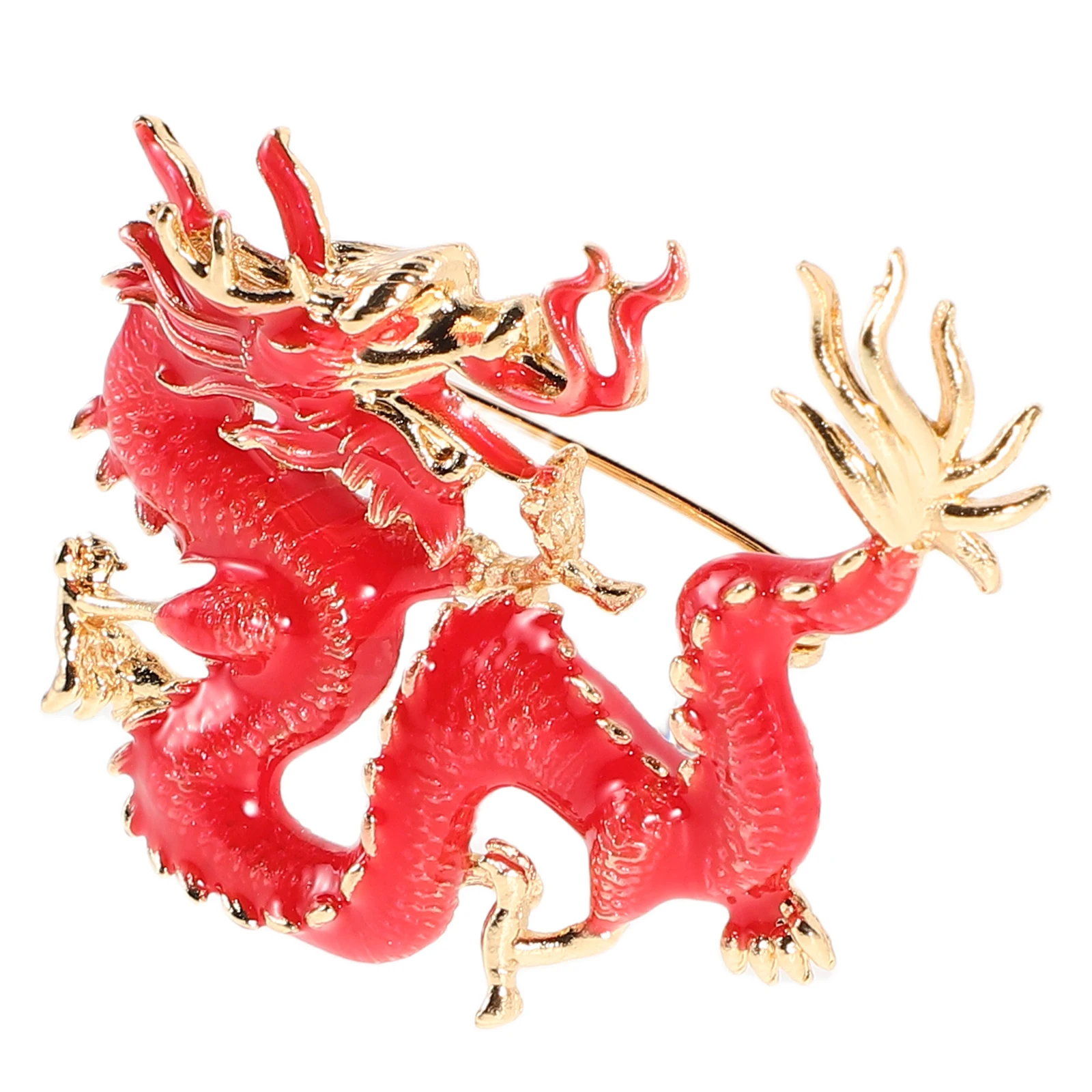 

Retro Chinese Metal Clothing Vintage Pin For Women Men Unisex Lapel Brooches Formal Wear Accessories Dragon Animal Cute Metal