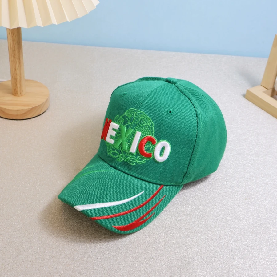 Imitation Fur Mexican Three-Dimensional Embroidered Baseball Cap Outdoor Sunshade Fashionable Adjustable Size Peaked Cap
