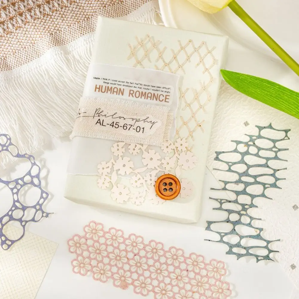 Hollow Out Scrapbook Decoration Decorative Paper Cute Design Scrapbook Materials Lovely Pattern Retro Style Photo Album Collage