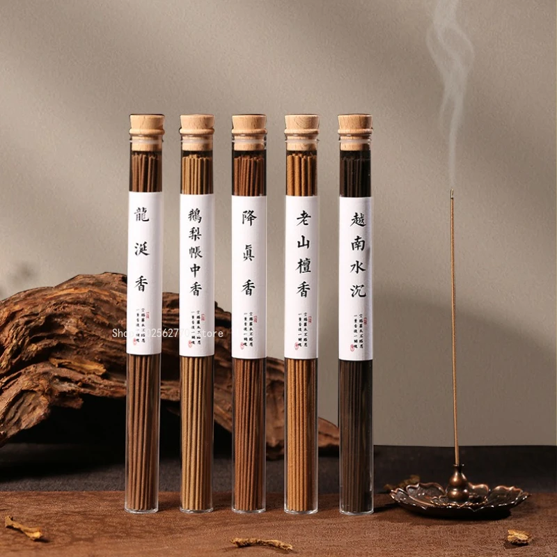 20g Natural Stick Incense/Old Mountain Sandalwood Ambergris Purifying Study Tearoom  Purify The Air and Calm The Mind Joss Stick