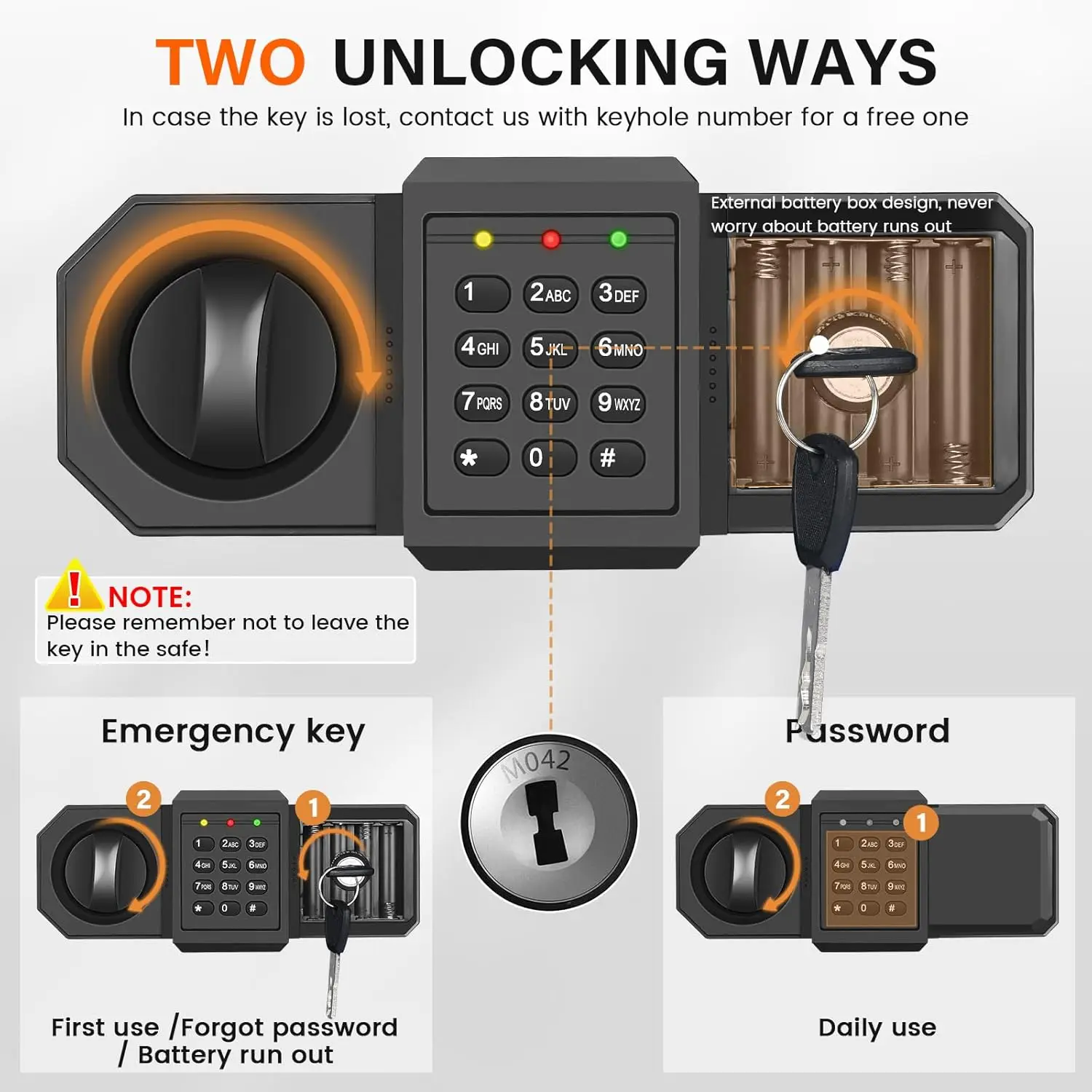 3.5 Cubic Large Fireproof Safes for Home Use, Anti-theft Safe Box with Alarm System, Removable Shelf and Mute Function, Digital