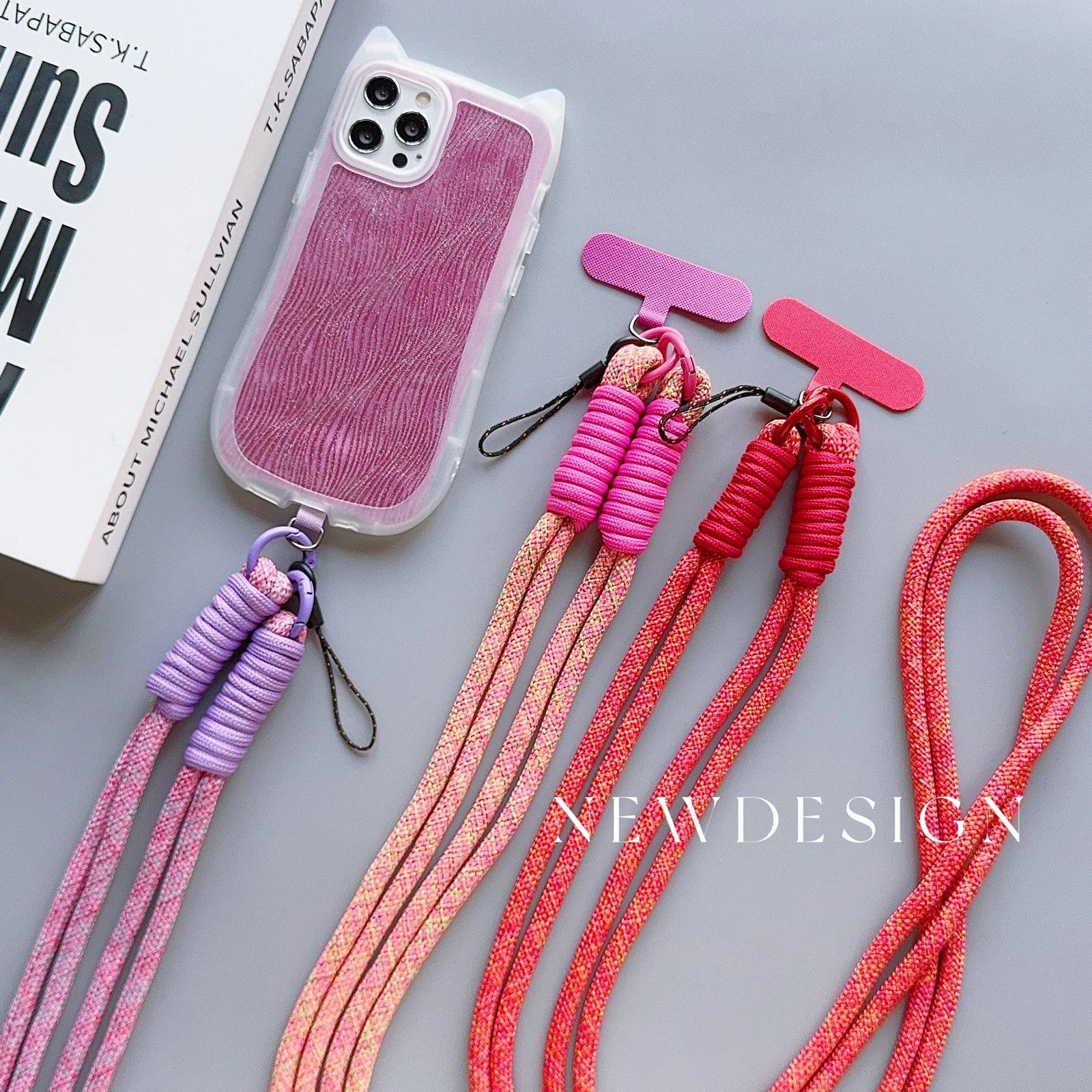 New Durable Twist Color Mobile Phone Universal Lanyard Diagonal Long Rope Shoulder Strap Neck Multi-Purpose Anti-Loss Rope