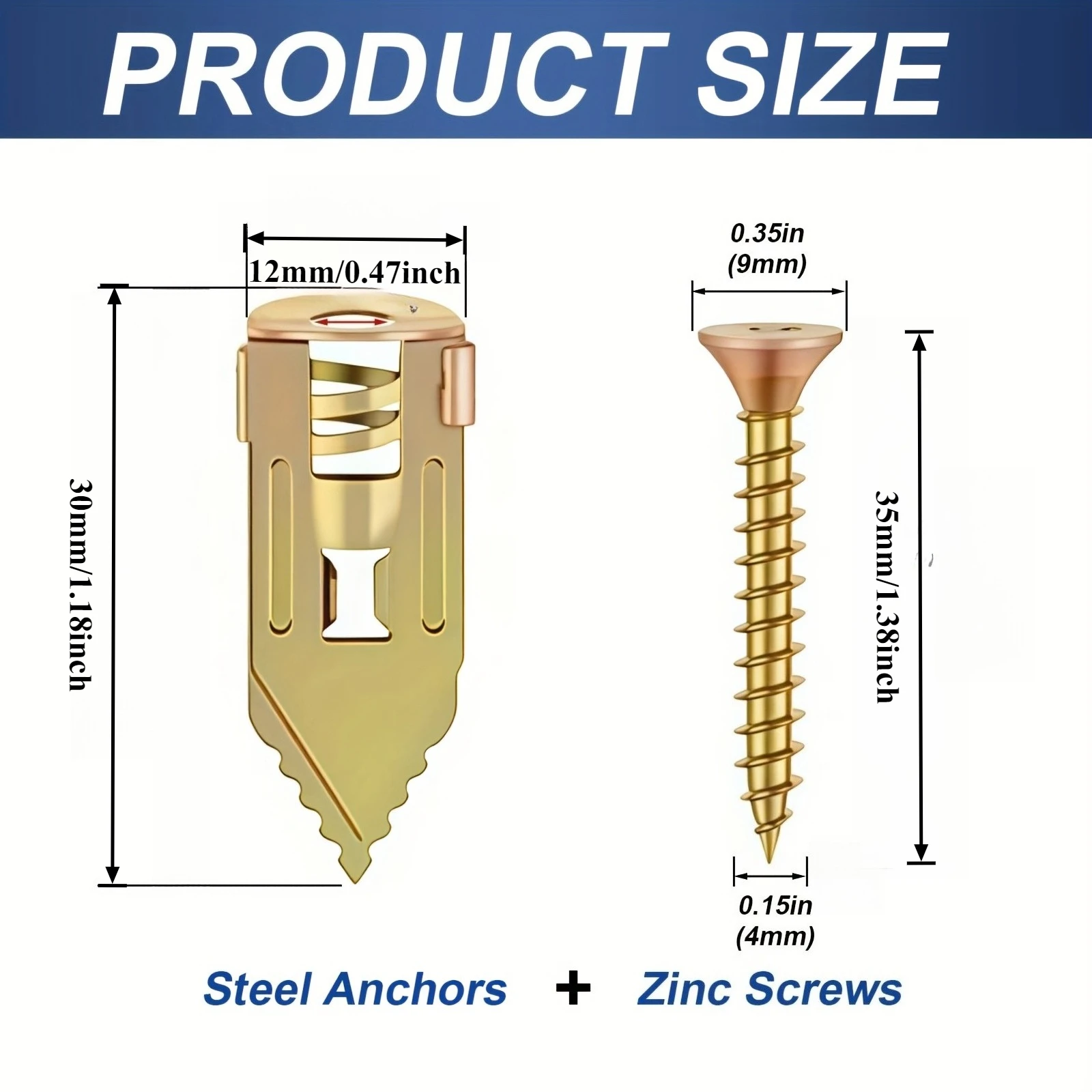 100/200PCS Gypsum board special self drilling anchor bolts one-piece expansion screw accessories precision and durable fasteners