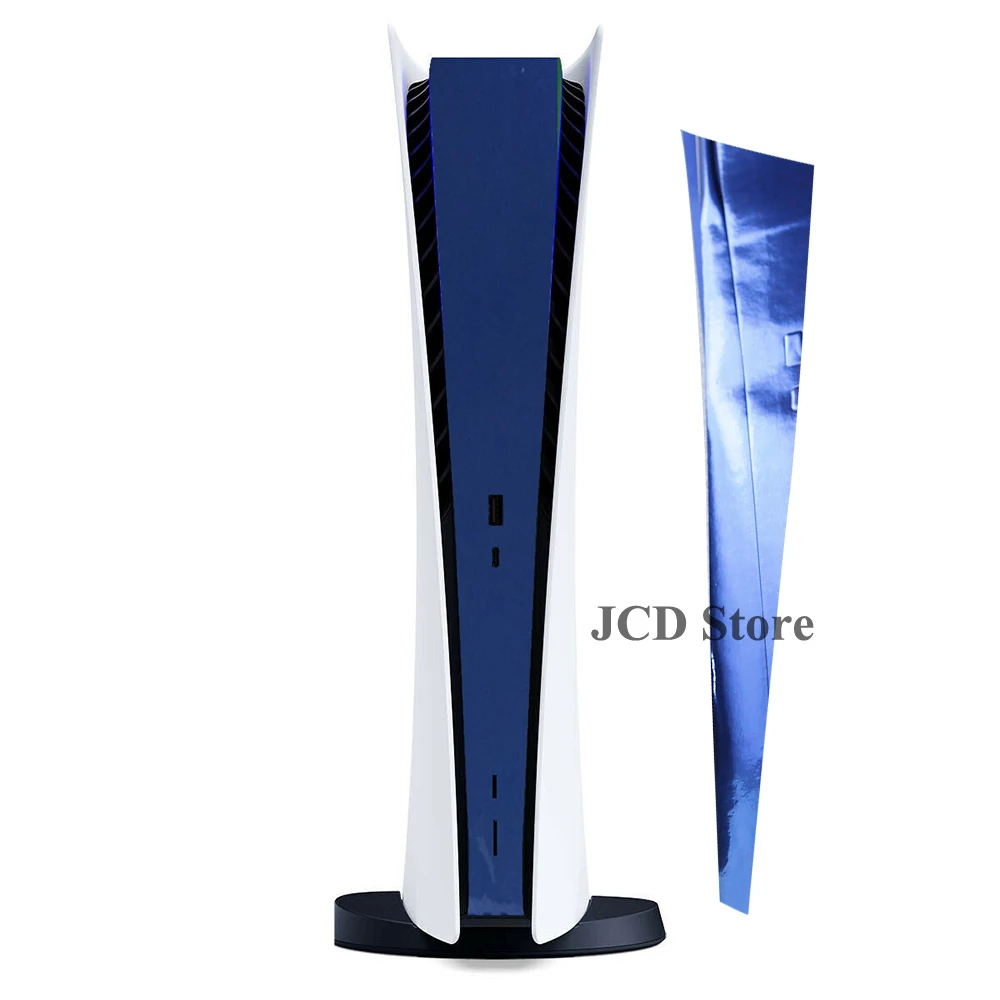 Pegatina decorativa media de piezas para PS5, pegatina de piel enchapada de fibra de carbono para consola P5, pegatina de piel central